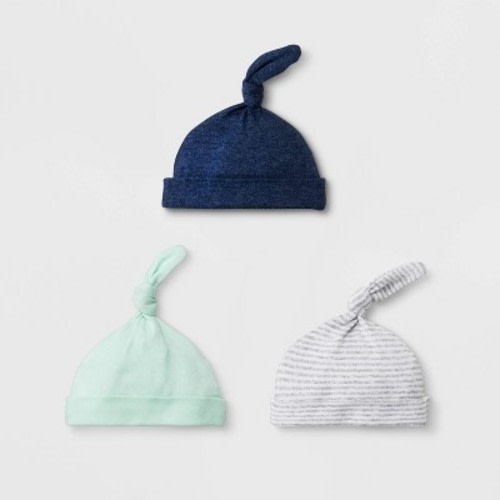 Baby Boys' 3pk Hat - Cloud Island™ Blue, Size: Newborn