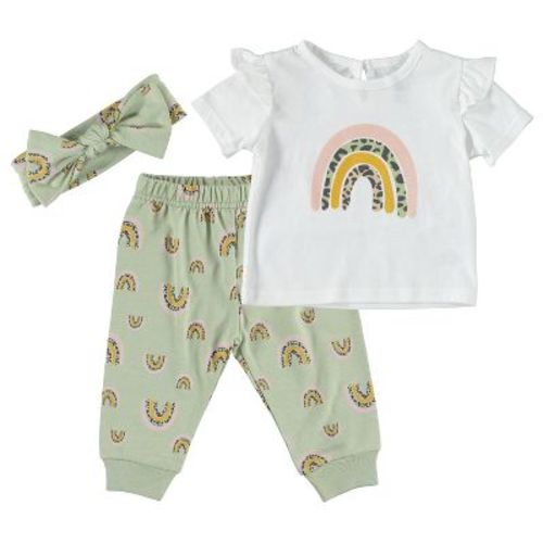 Chick Pea Baby Girl Clothes Layette Set Footless Sleep And Play 3 Pack Floral Mustard Cute 6-9m
