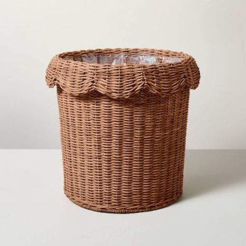 12"x12" Scalloped Rattan Planter Basket - Hearth & Hand™ With Magnolia