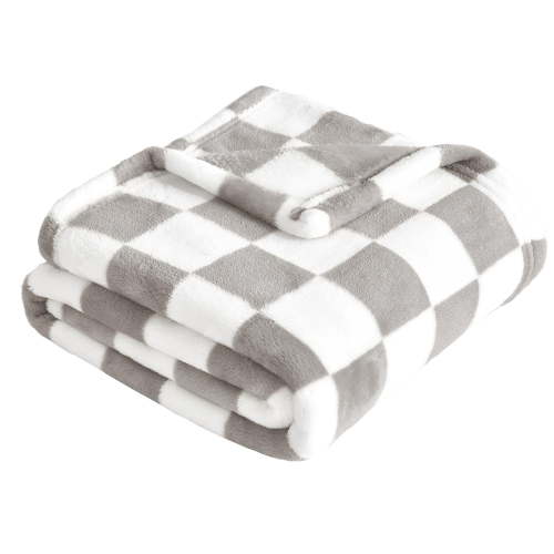 Checkered Baby Blanket Fleece Baby Blankets for Girls Boys, Ultra Soft Cozy Fluffy Infant Toddler Newborn Receiving Blankets for Crib Stroller, Baby Essentials,Blankets 30×40，Pink, Blue, Black