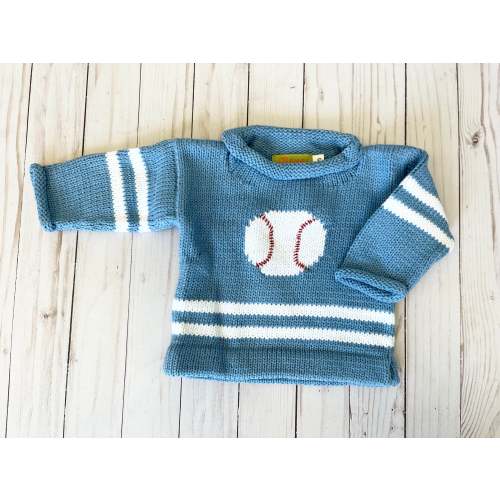Baseball Knit Crew Sweater