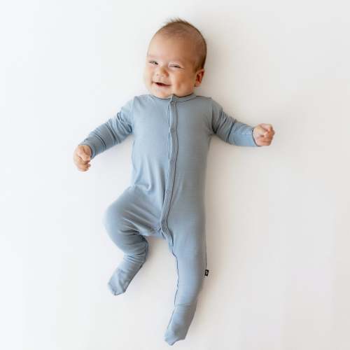 Footie Pajamas in Slate | Baby Pajamas | Kyte Baby