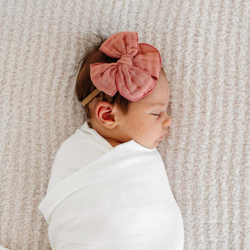 Cloud Muslin™ Heirloom Bow - Cream Headband