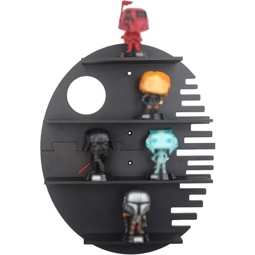 for Funko POP Star Wars Display Shelf, Floating Shelves Wood Wall Storage Organizer, Display Shelf for Mini Funko Pop Figures Toys Rock Decor