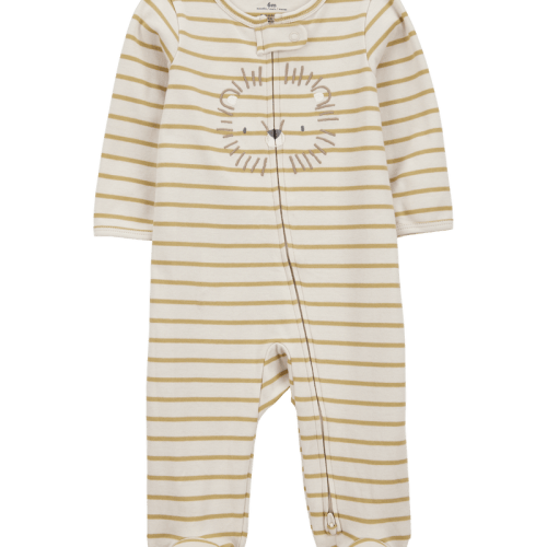 Baby Boy Lion Striped 2-Way Zipper Cotton Sleeper pyjamas | Carter’s Oshkosh Canada