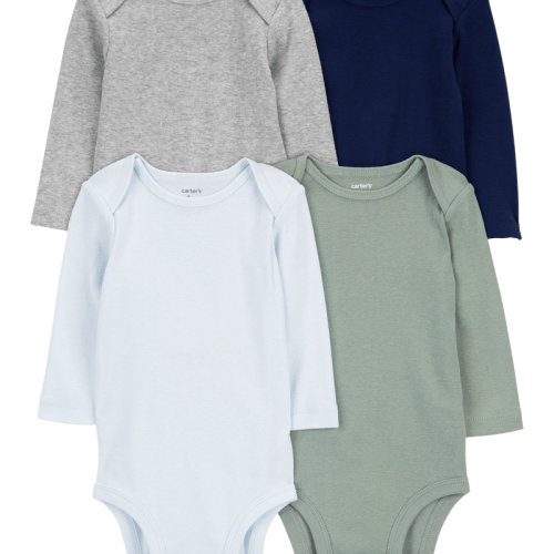 Multi Baby 4-Pack Long-Sleeve Original Bodysuits | Carter’s Oshkosh Canada