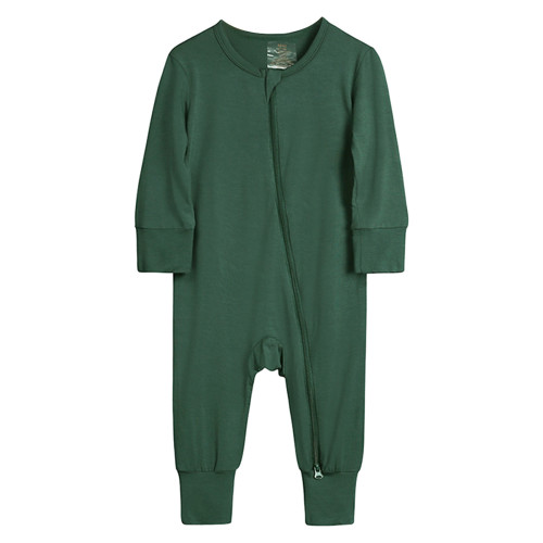 Baby Cotton Rompers Footless Pajamas Zipper Long Sleeve Sleeper Jumpsuit For 0-3 Months