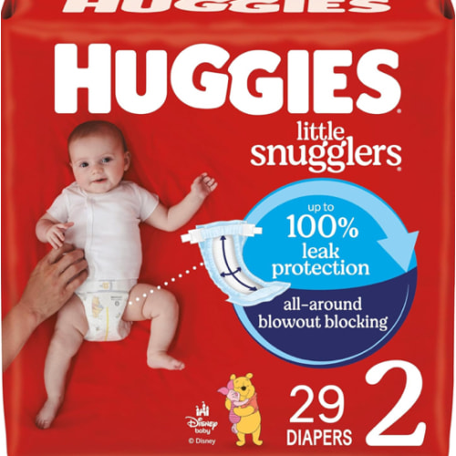 Baby Diapers Size 2, 29 Ct, Huggies Little Snugglers