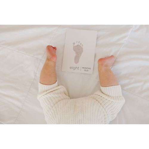 Baby Milestone Cards | Baby Inkless Print Kit | Baby Footprints and Handprints | Baby Keepsake | Newborn | Monthly Footprint Cards For Baby