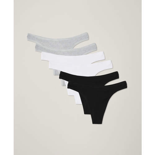 Women’s Everyday Classic Fit Thong 6-pack made with Organic Cotton | Pact
