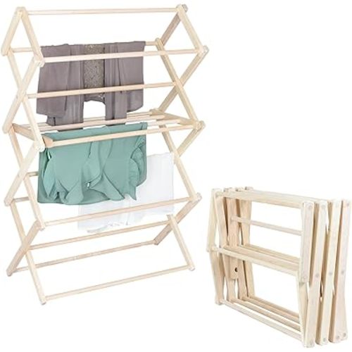 Pennsylvania Woodworks Clothes Drying Rack: Solid Maple Hard Wood Laundry Rack for Sweaters, Blouses, Lingerie & More, Durable Folding Drying Rack, Made in USA, No Assembly Needed, Medium