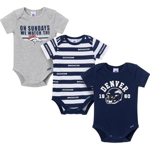 Gerber NFL baby-boys Nfl 3-pack Onesie Bodysuit