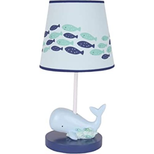 Lambs & Ivy Oceania Blue Ocean/Sea/Nautical Nursery Lamp with Shade & Bulb