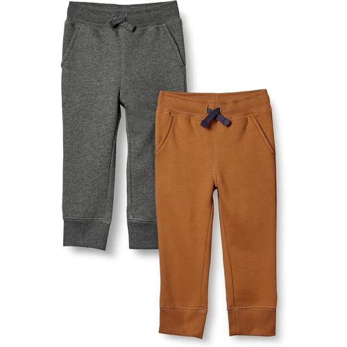 Amazon Essentials Boys and Toddlers' Fleece Jogger Sweatpants, Multipacks