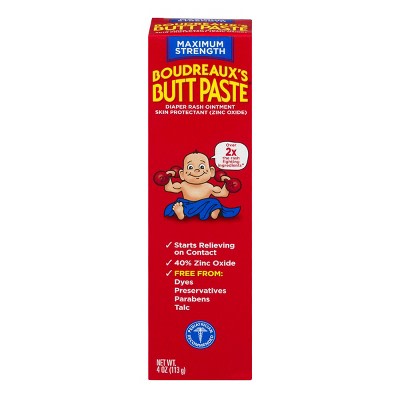 Boudreaux's Butt Paste Maximum Strength Diaper Cream - 4.0 oz