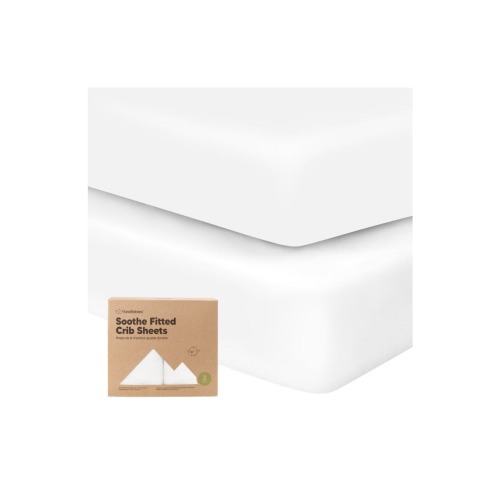 Soothe Fitted Crib Sheet - Soft White