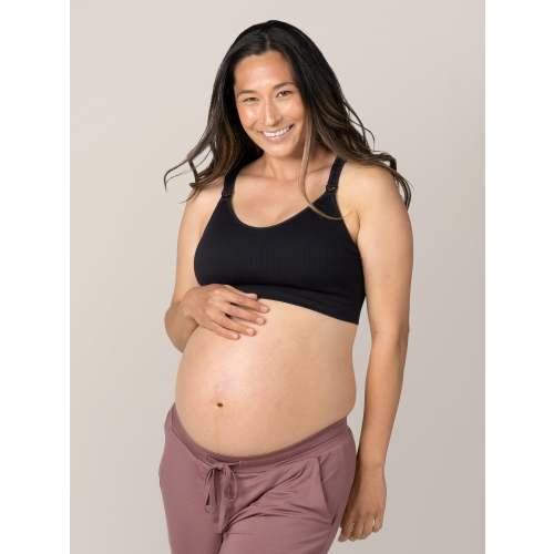 Mia Maternity & Nursing Lounge Bra | Black