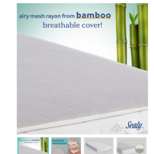 Sealy Airy Night Diamond Breathable Crib Mattress | Sealy Baby