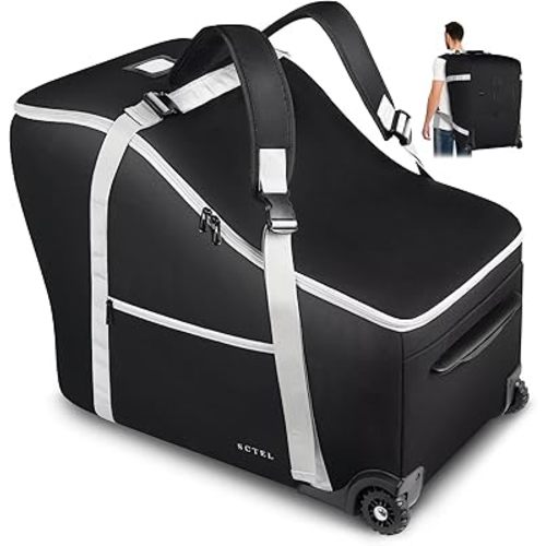Infant Car Seat Travel Bag Backpack for Airplane with Wheels