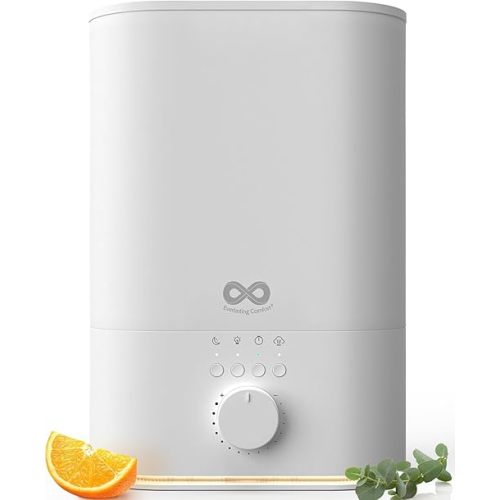 Everlasting Comfort Upgraded 6L Top Fill Humidifier Large Room & Bedroom, MAX Humidifier, Quiet Cool Mist, Easy to Clean & Fill, 60 Hour Run Time, Aromatherapy