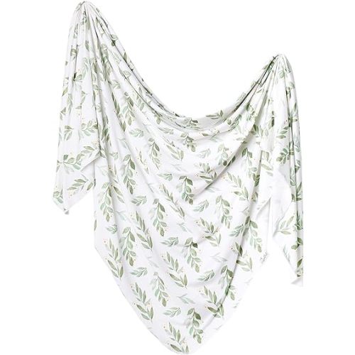 Copper Pearl Large Premium Knit Baby Swaddle Receiving Blanket Fern