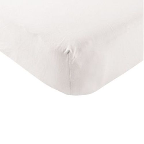 Touched By Nature Baby Organic Cotton Crib Sheet, White, One Size