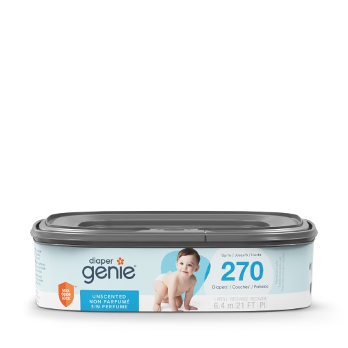 Diaper Genie Square Refill, Unscented, Holds up to 270 Newborn Diapers, Blue