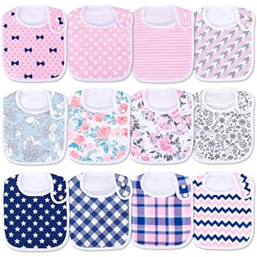 Baby Bibs Soft and Absorbent Organic Cotton Bandana Drool Bibs Set for Boys Girls Newborn 0-36 Months
