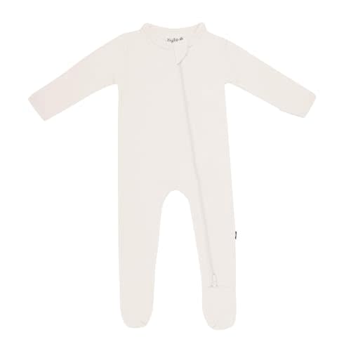 KYTE BABY Unisex Zipper Closure Footies, Rayon Made From Bamboo, 0-24 Months