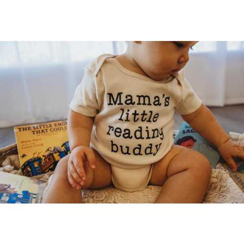 Mama’s Little Reading Buddy ONESIES® Bodysuit, Book Lover Baby Gift, Baby Shower Gift For Librarian, Book Club Baby Shower, Future Reader