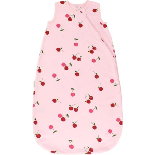 Ecolino Organic Cotton Baby Sleep Sack - 2-Way Zipper Baby Wearable Blanket - Infant Sleeping Bag Sack - 6-18 Months - Cherry