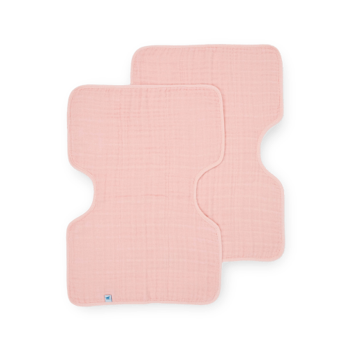 Cotton Muslin Burp Cloth 2 Pack - Rose Petal