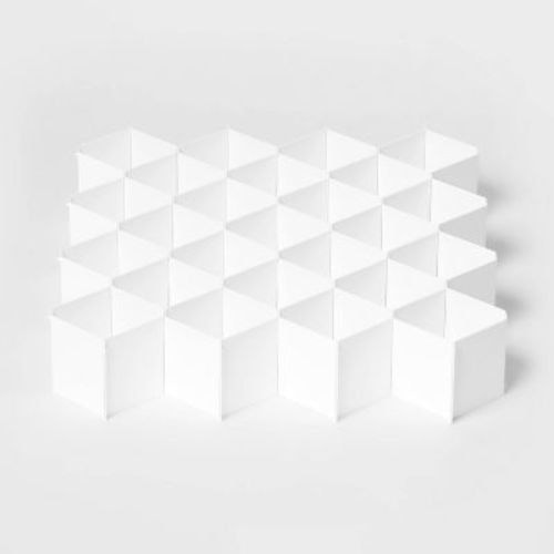 Honeycomb Drawer Divider Diamond Opening - Brightroom™: Polypropylene Sock & Clothes Organizer, 14.02" X 18.09", White
