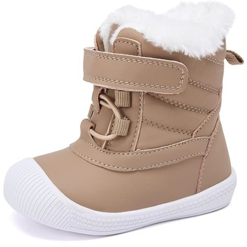 BMCiTYBM Baby Snow Boots Toddler Boy Girl Waterproof Winter Warm Booties Nonslip Lightweight Outdoor Shoes for First Walkers (Infant/Toddler)