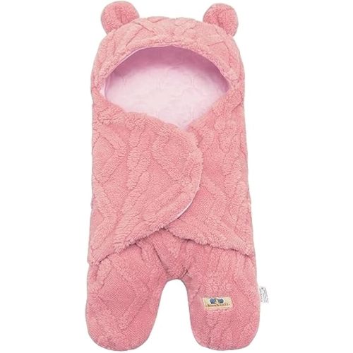 BlueSnail Comfortable Swaddling Blanket,Breathable and Soft Newborn Receiving Blanket (Pink)