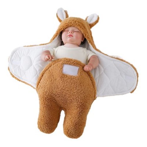 Esaierr Infant Baby Girls Boys Wrap Swaddle Blankets Newborn Fleece Receiving Blankets Warm Sleeping Bag for Fall Winter