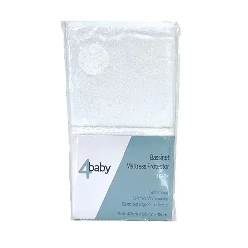 4Baby Mattress Protector Bassinet 2 Pack | Baby Bunting AU