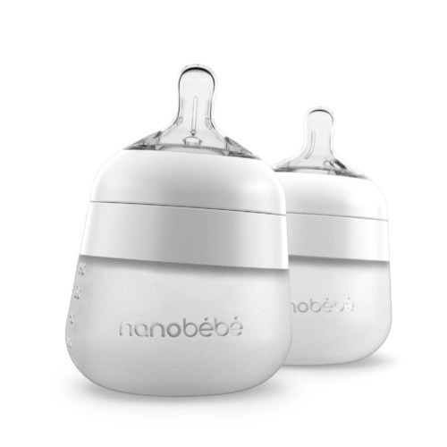 Nanobebe Flexy Silicone 150Ml 2Pk White