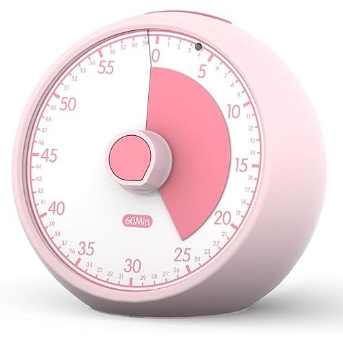 Visual Timer for Kids 60-Minute Countdown Timers for Homeschool Study Play Exercise Classroom Office Time Silent Management Tool