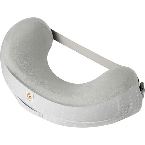 Ergobaby Natural Curve Nursing Pillow with Strap, Moonlight Grey