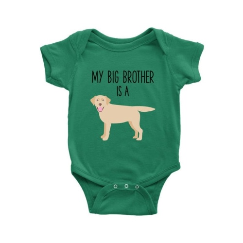 My Big Brother / Sister is a Yellow Labrador Retriever Baby Bodysuit, Funny Dog Lover Baby Clothes, Baby Boy, Baby Girl Clothes, Baby Shower