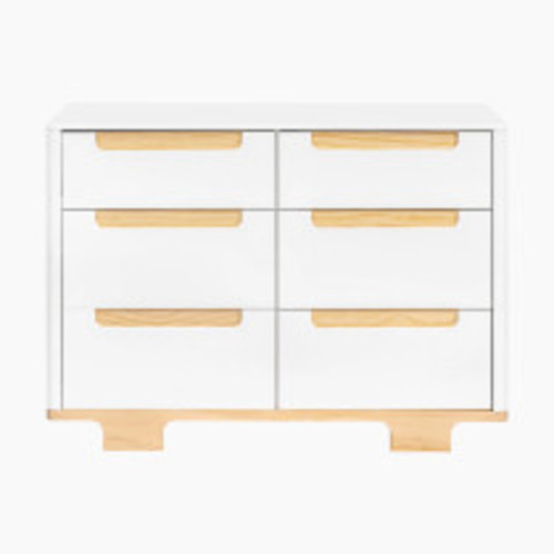 babyletto Yuzu 6-Drawer Dresser - White / Natural