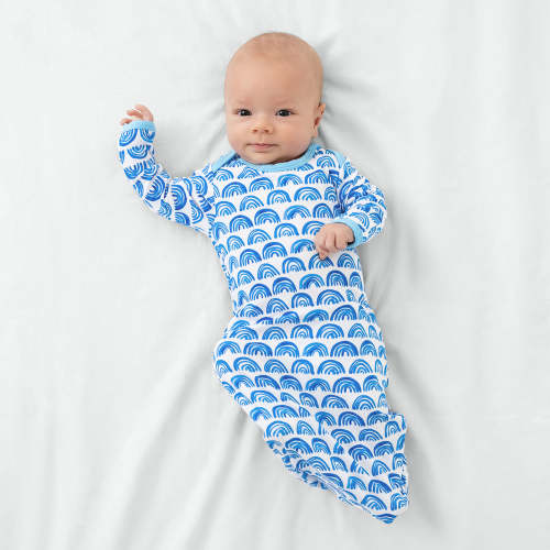 Blue Rainbows Infant Gown - Little Sleepies