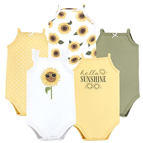 Hudson Baby Unisex Baby Cotton Sleeveless Bodysuits