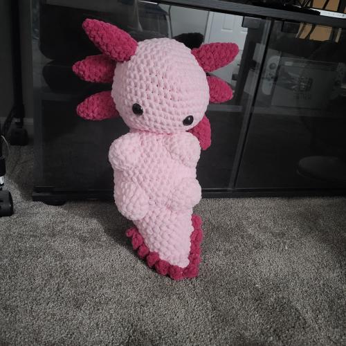 Custom Jumbo Axolotl (Crochet Plushie)