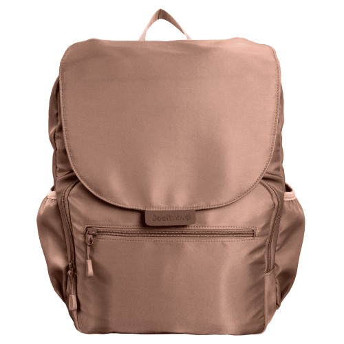 Jool Baby Relay Diaper Bag Backpack with Changing Pad – 12-Pocket Large Capacity Bag, Includes Insulated Bottle Pockets, Wearable Breast Pump Pockets, Baby Wipe Dispenser Pocket & More (Mocha)