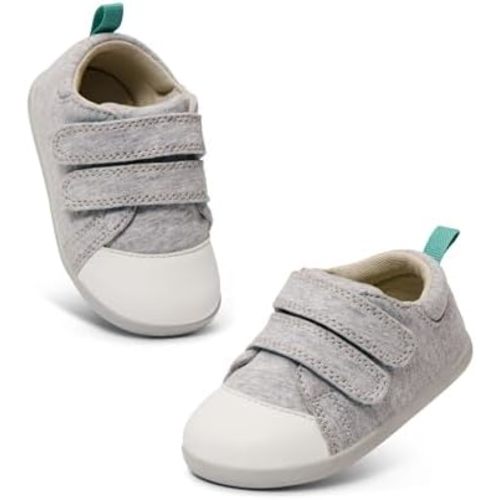 Ten Little First Walker Baby Shoes & Toddler Shoes for Boys & Girls - Lightweight, Breathable Cotton Baby Walking Shoes - Non-Slip, Wide-Feet Walking Shoes for Babies