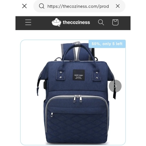 MamaGo Navy Diaper/Changing Bag