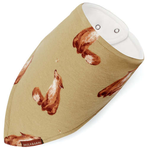 Gold Fox Organic Cotton Three-Layer Kerchief Bib
