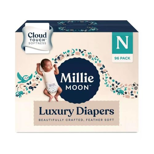 Millie Moon Luxury Disposable Diapers - ((Newborn - 96ct))